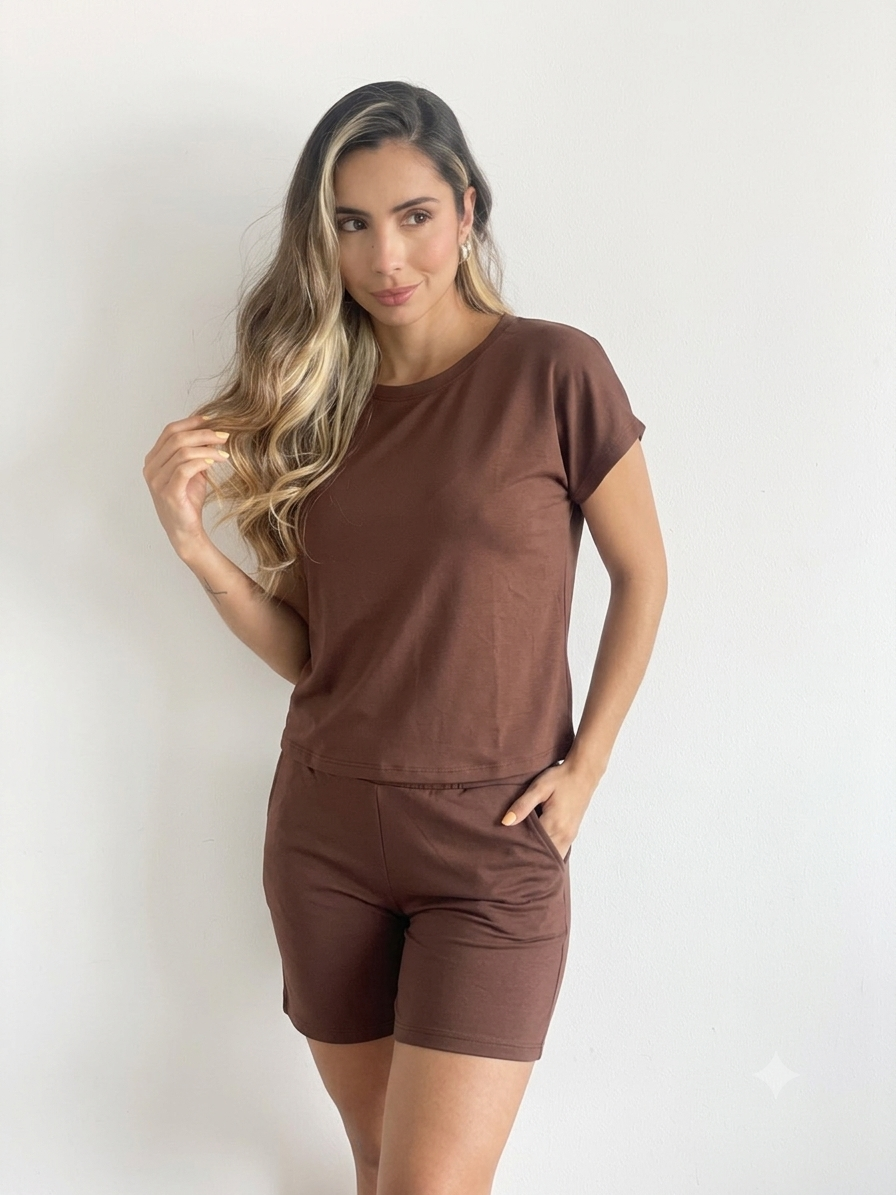 Conjunto bermuda Moka